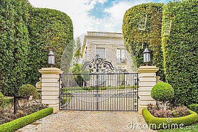 California Dream Houses Beverly Hills Editorial Stock Photo